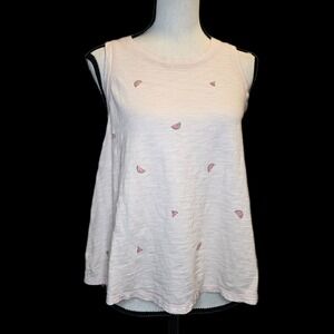Gap XS Easy Tee Pink Watermelon Print Swing Tank Top